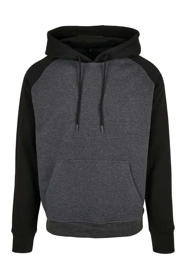 Basic Raglan Hoody CHARCOAL / BLACK