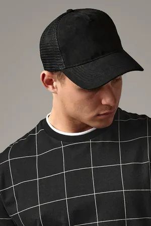 Suede Snapback Trucker Black