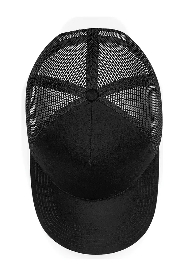 Suede Snapback Trucker Black