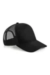 Suede Snapback Trucker Black