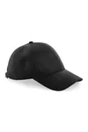 Faux Suede 6 Panel Cap Black