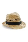 Straw Summer Trilby Natural