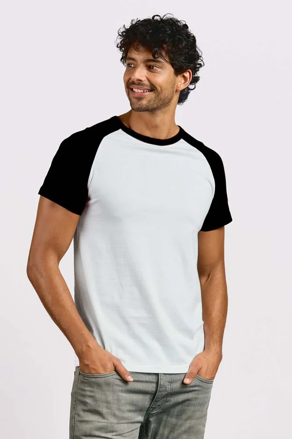 Men´s Raglan T White / Black