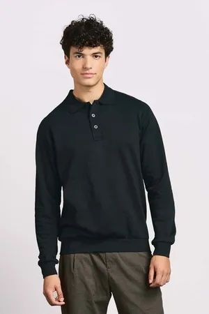New Polo Sweater Black