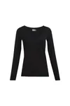 Women´s Slim Fit-T Long Sleeve Black