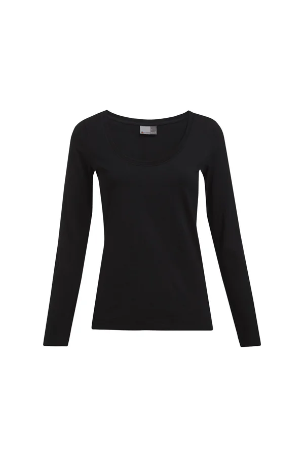 Women´s Slim Fit-T Long Sleeve Black