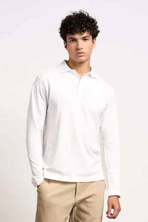 Men´s Heavy Polo Long Sleeve White