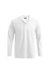 Men´s Heavy Polo Long Sleeve White