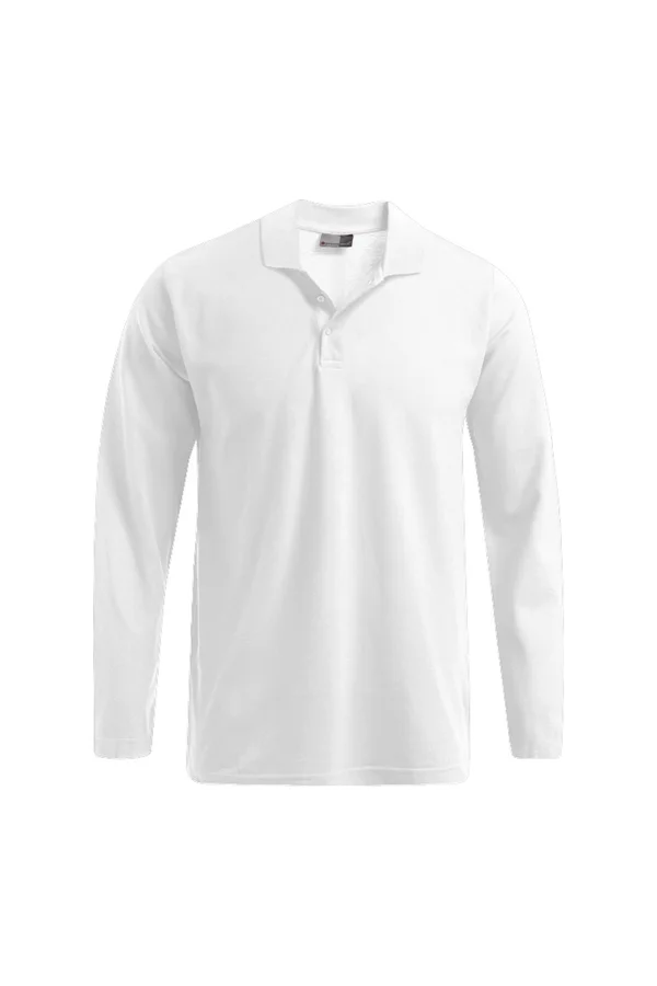 Men´s Heavy Polo Long Sleeve White