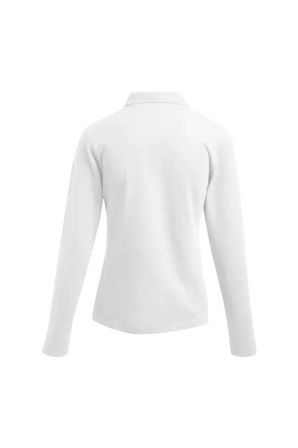 Women´s Heavy Polo Long Sleeve White