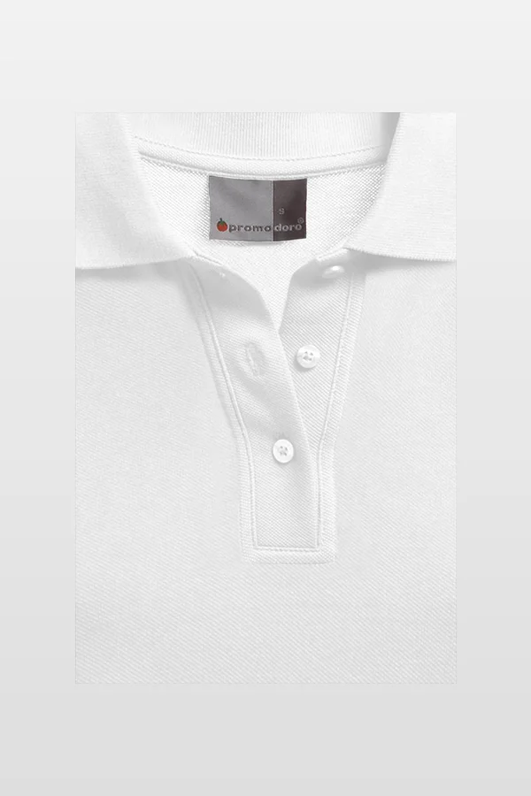 Women´s Heavy Polo Long Sleeve White