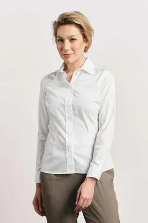 Women´s Poplin Shirt Long Sleeve White