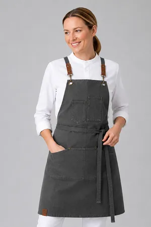 Unisex Latzschürze graphite