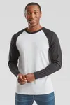 Long Sleeve Baseball T White / Black