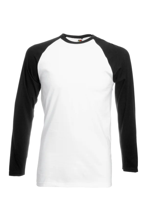 Long Sleeve Baseball T White / Black