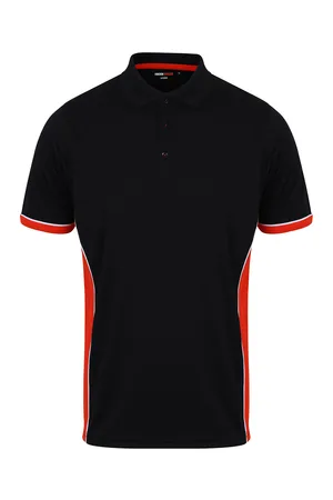 Adults Panel Polo black / red / white