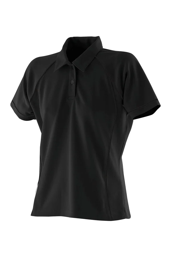 Ladies´ Piped Performance Polo Black / Black