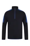 Adults 1/4 Zip Midlayer With Contrast Panelling Navy / Royal