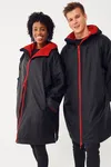 Adults All Weather Robe Black / Red