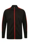 Adults Knitted Tracksuit Top Black / Red
