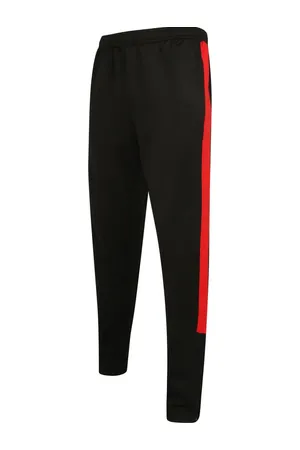 Adults Knitted Tracksuit Pants Black / Red