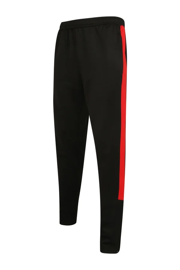 Adults Knitted Tracksuit Pants Black / Red