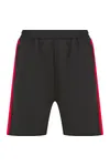 Adults Knitted Shorts With Zip Pockets Black / Red