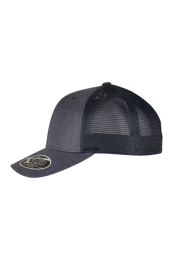 110 Flexfit Melange Trucker Cap Heather Navy