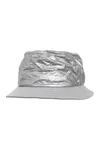 Crinkled Paper Bucket Hat Silver
