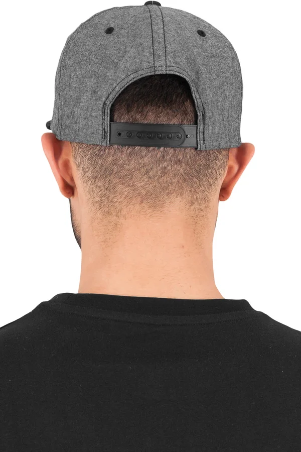 Chambray-Suede Snapback Black / Black