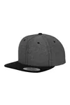 Chambray-Suede Snapback Black / Black