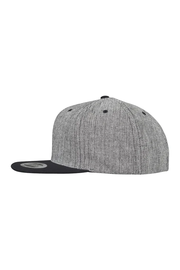 Melange Solid Snapback black melange/black