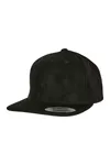Suede Leather Snapback Black