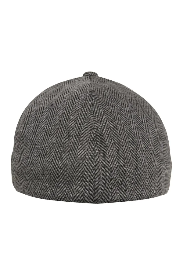 Heringbone Melange Flexfit Black / Heather Grey