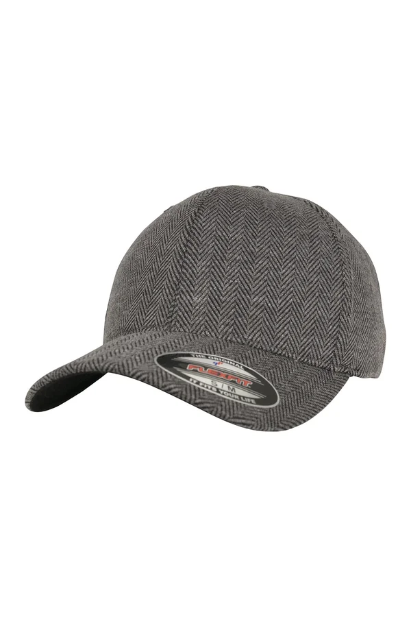 Heringbone Melange Flexfit Black / Heather Grey
