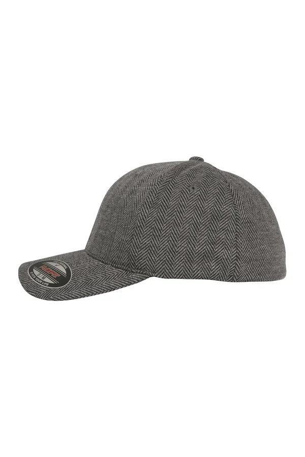 Heringbone Melange Flexfit Black / Heather Grey