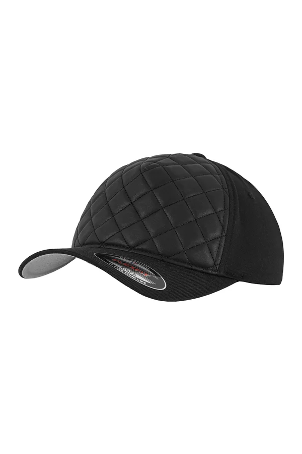 Diamond Quilted Flexfit Cap Black