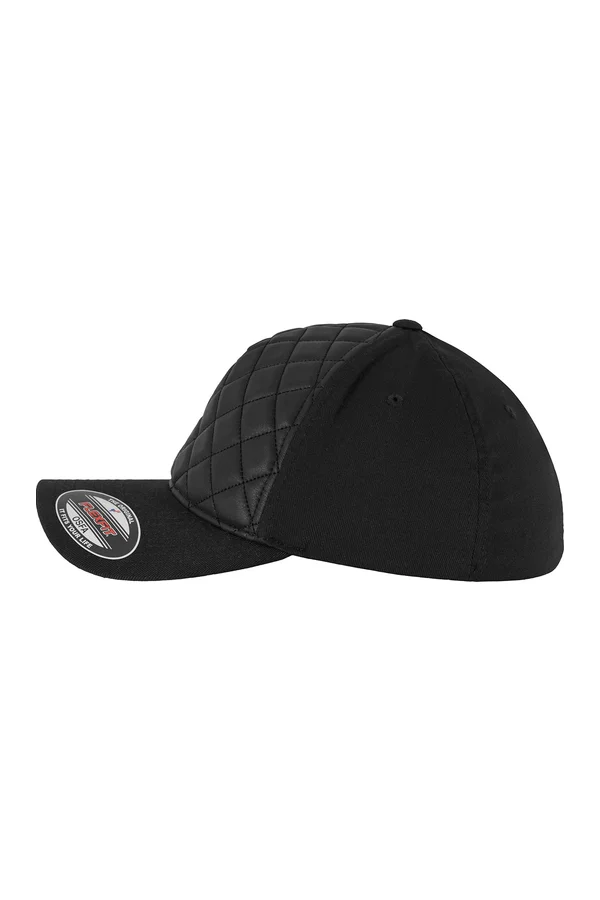 Diamond Quilted Flexfit Cap Black