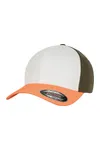 3-Tone Flexfit Cap Neon Orange / White / Olive