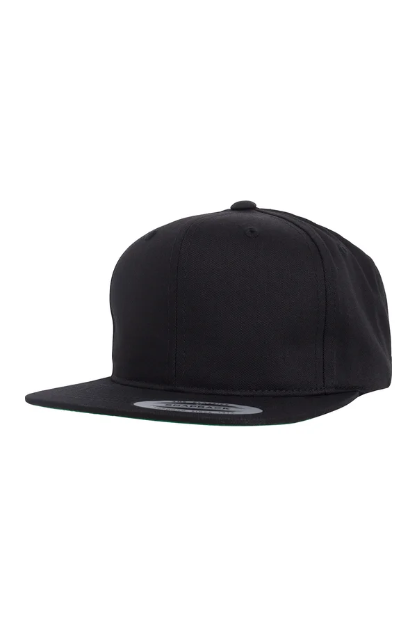 Pro-Style Twill Snapback Youth Cap Black