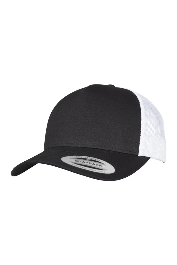 5-Panel Retro Trucker 2-Tone Cap Black / White