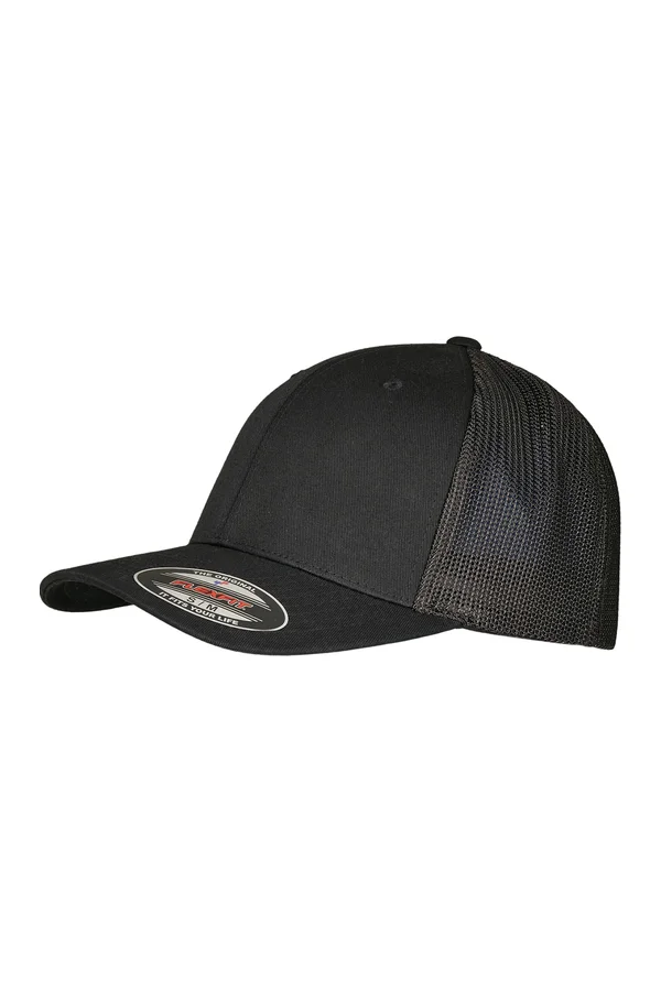 Trucker-Kappe aus recyceltem Mesh Black / Black