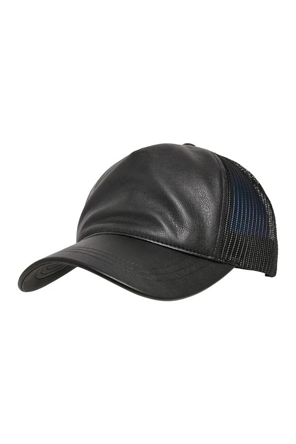 Leather Trucker Cap Black / Black