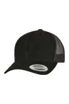 Suede Leather Trucker Cap Black