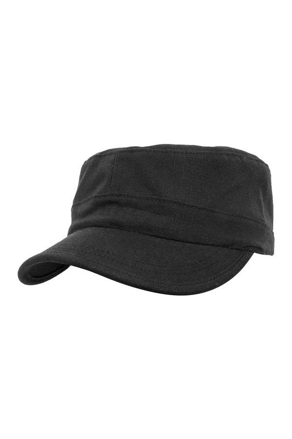Adjustable Top Gun Ripstop Cap Black
