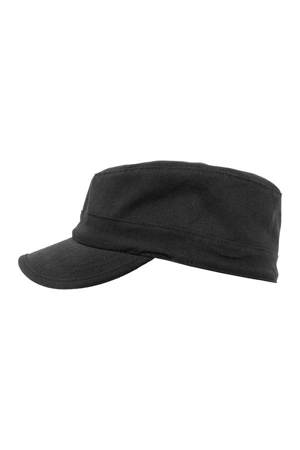 Adjustable Top Gun Ripstop Cap Black