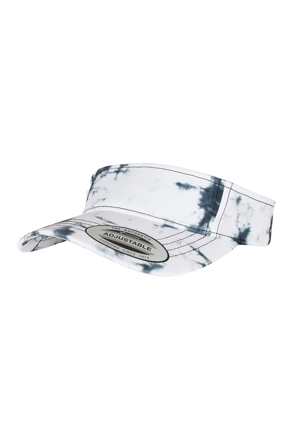 Batik Dye Curved Visor Cap Black-White