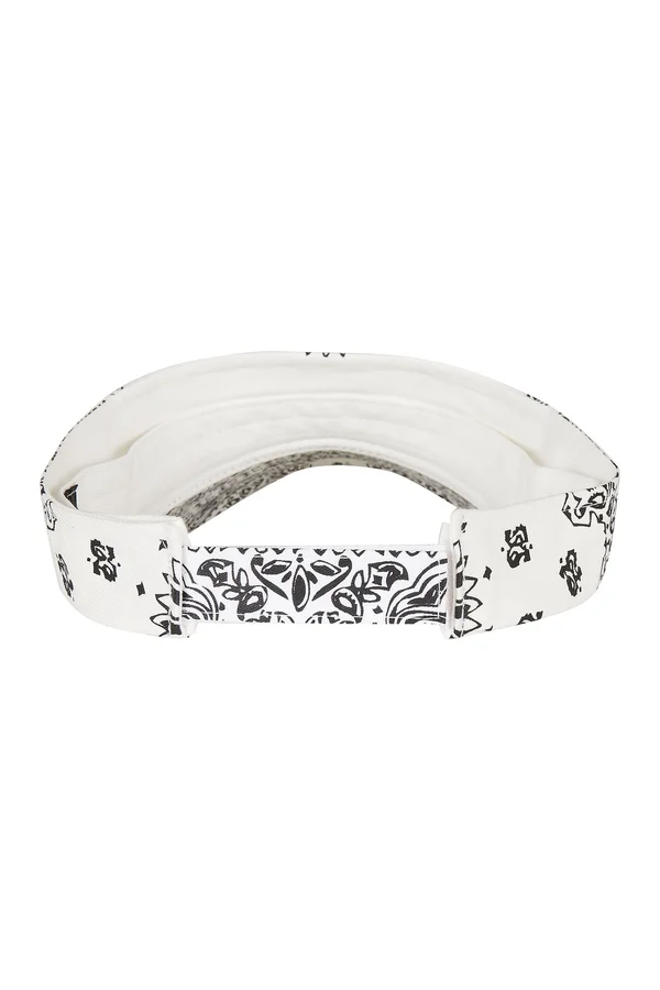 Bandana Print Visor White / Black