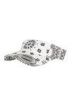 Bandana Print Visor White / Black