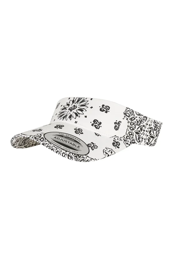 Bandana Print Visor White / Black